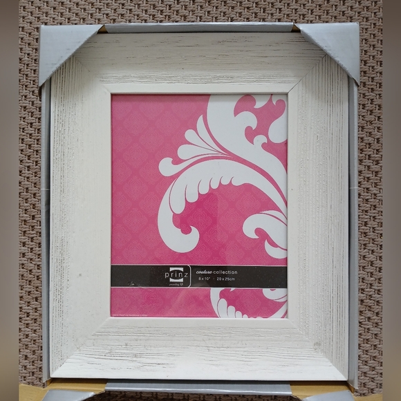 Nwb. White Wood Photo Frame 14.3 L" X 12"w  For A 8"x10" Photo, 2 Available - Picture 1 of 5